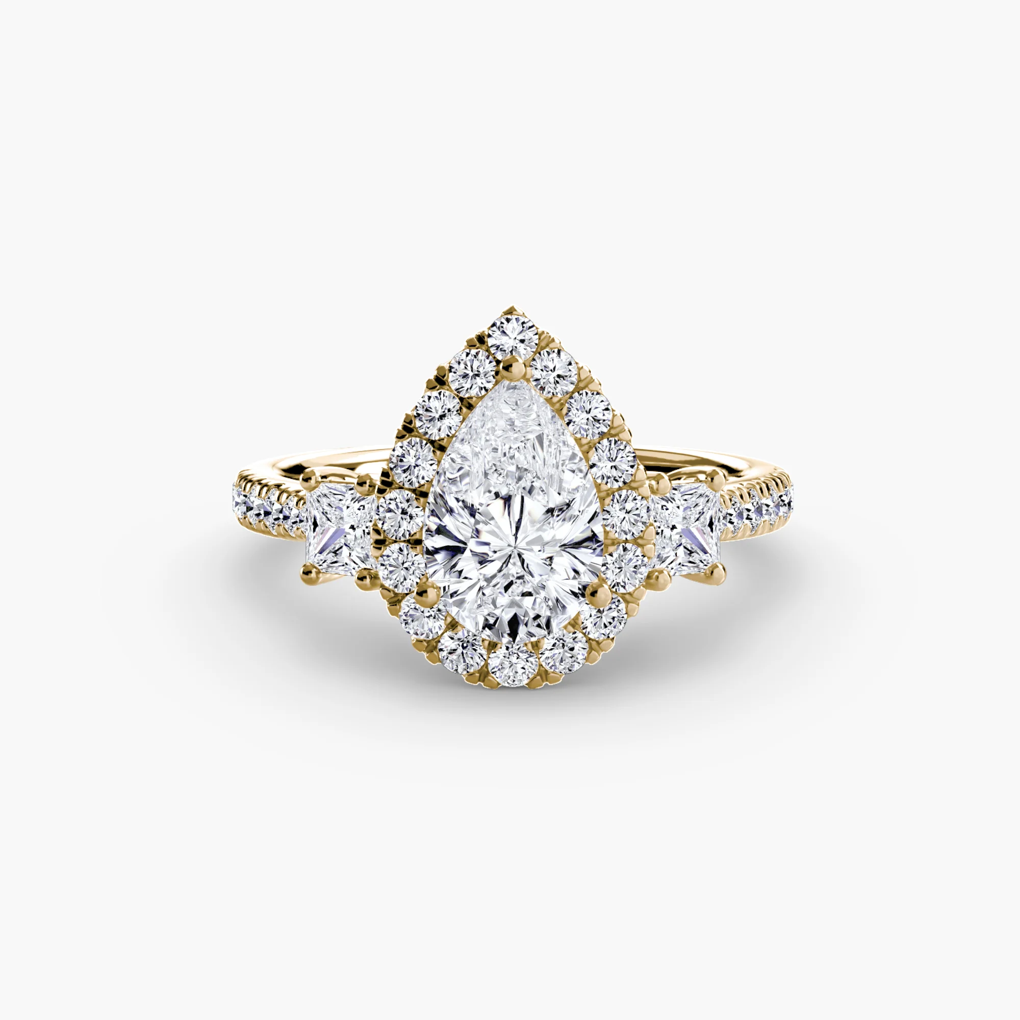 Three-Stone Ring with Halo 2 - Image 46