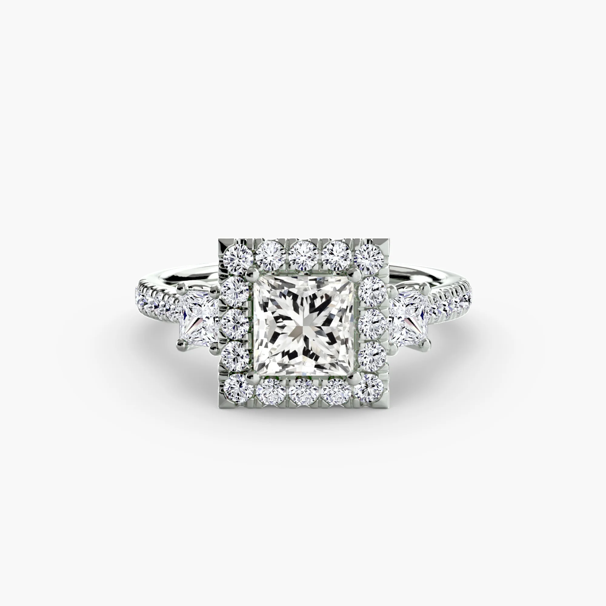 Three-Stone Ring with Halo 2 - Image 63