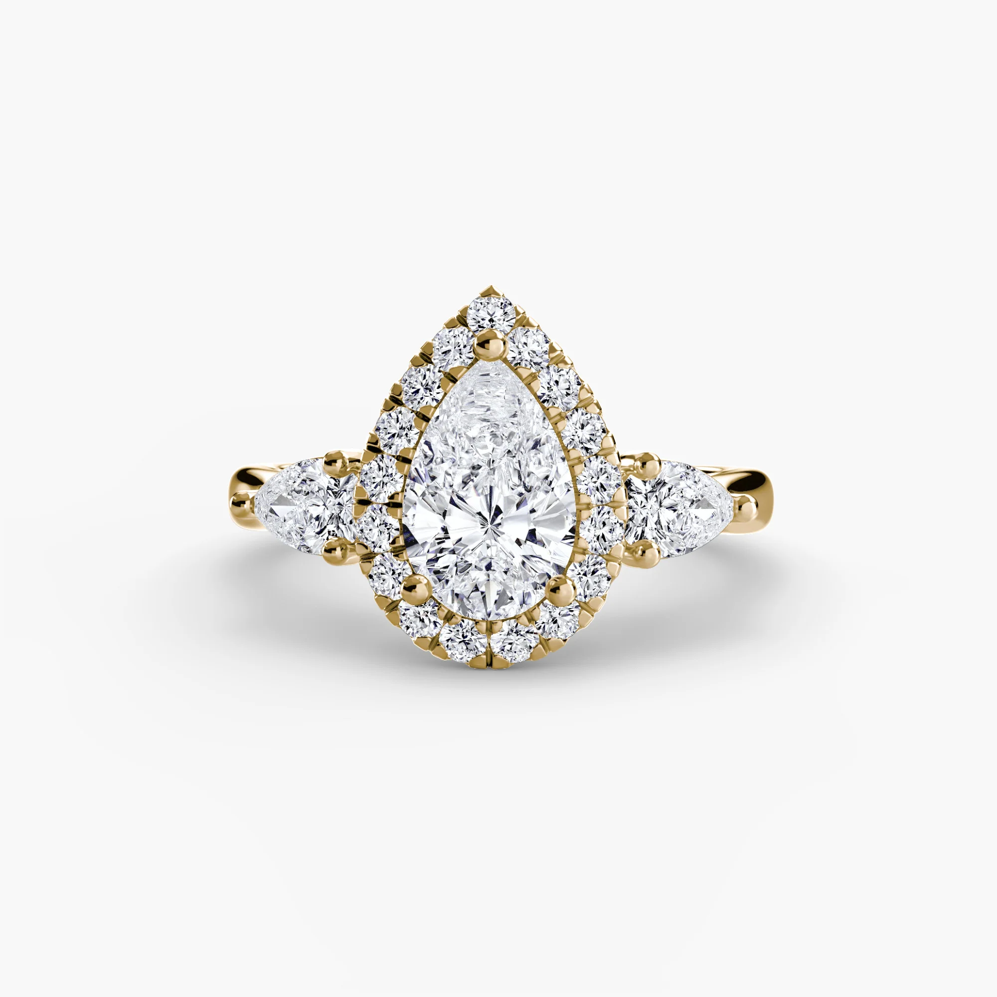 Three-Stone Ring with Halo - Image 6