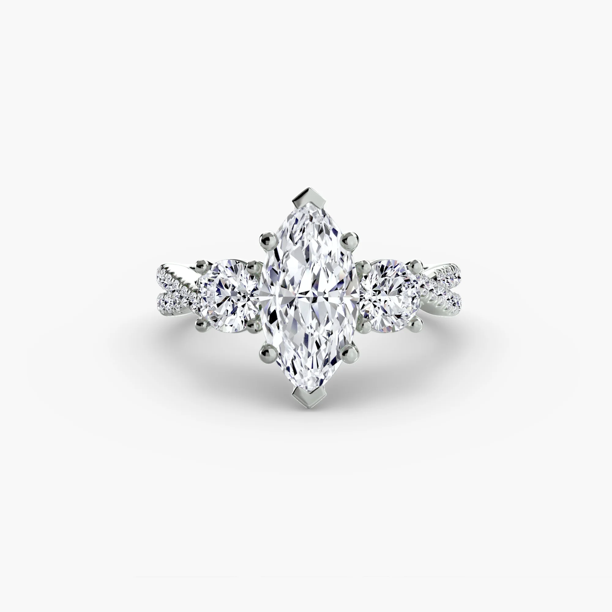Three-Stone with Pavé Band 2 - Image 10