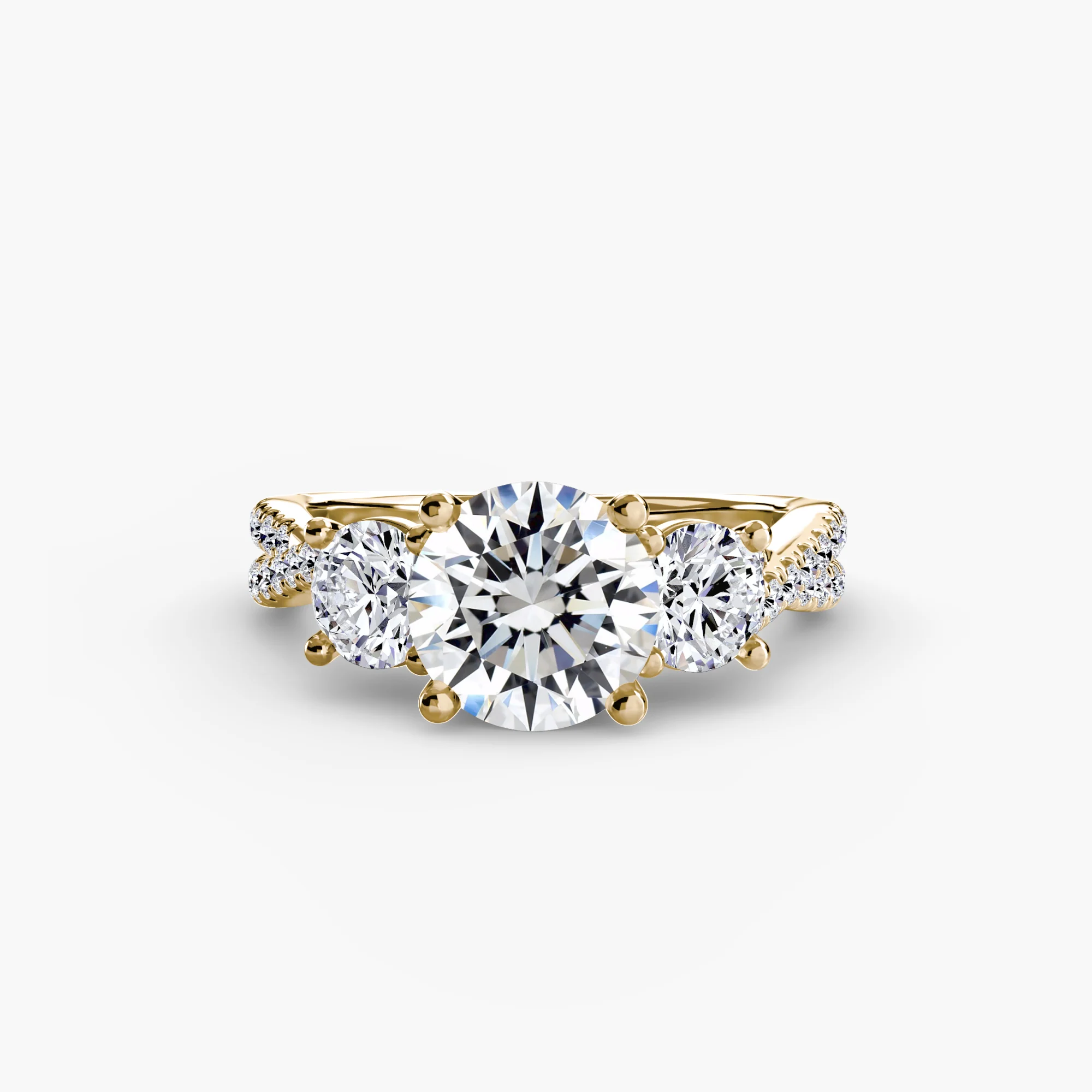 Three-Stone with Pavé Band 2 - Image 11