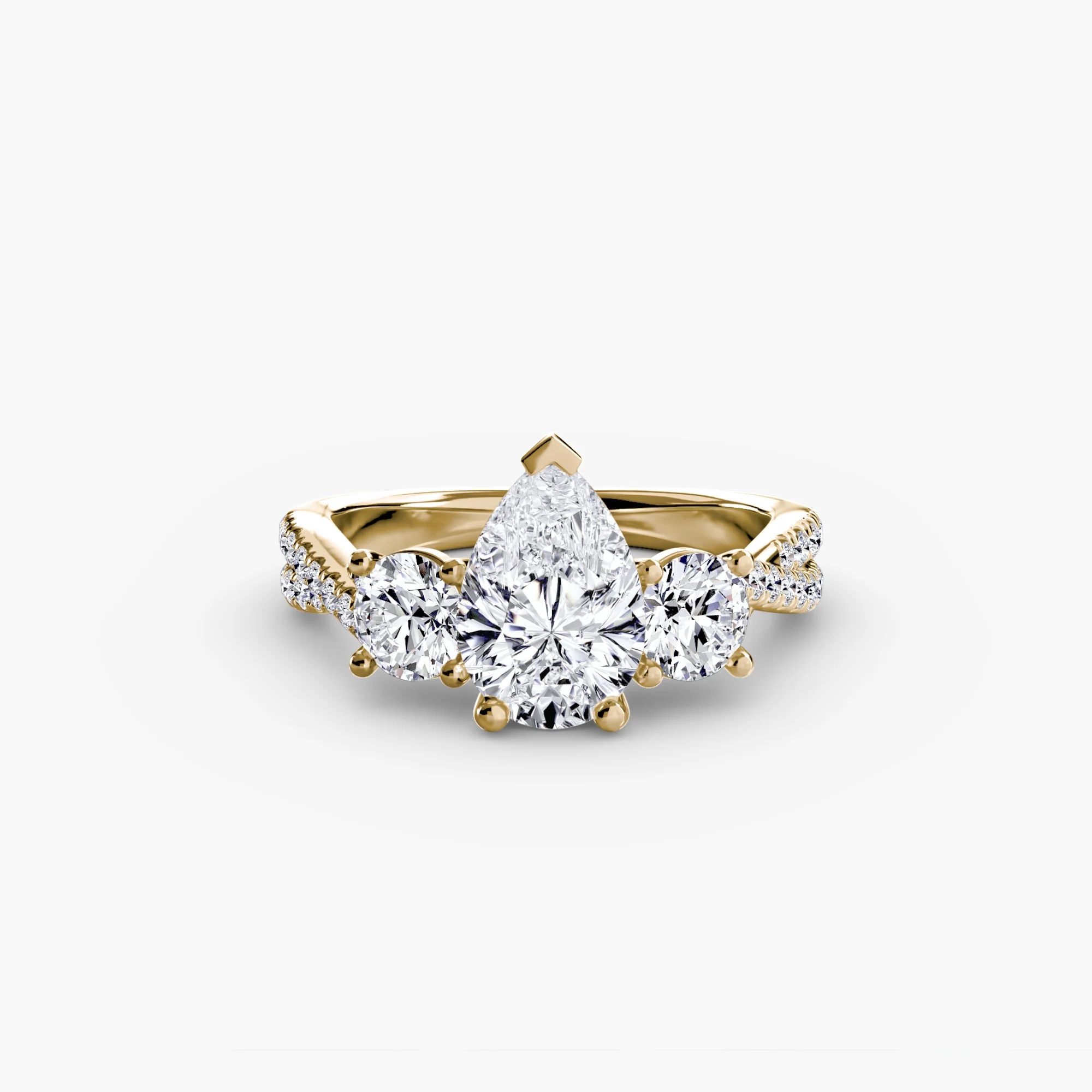 Three-Stone with Pavé Band 2 - Image 15