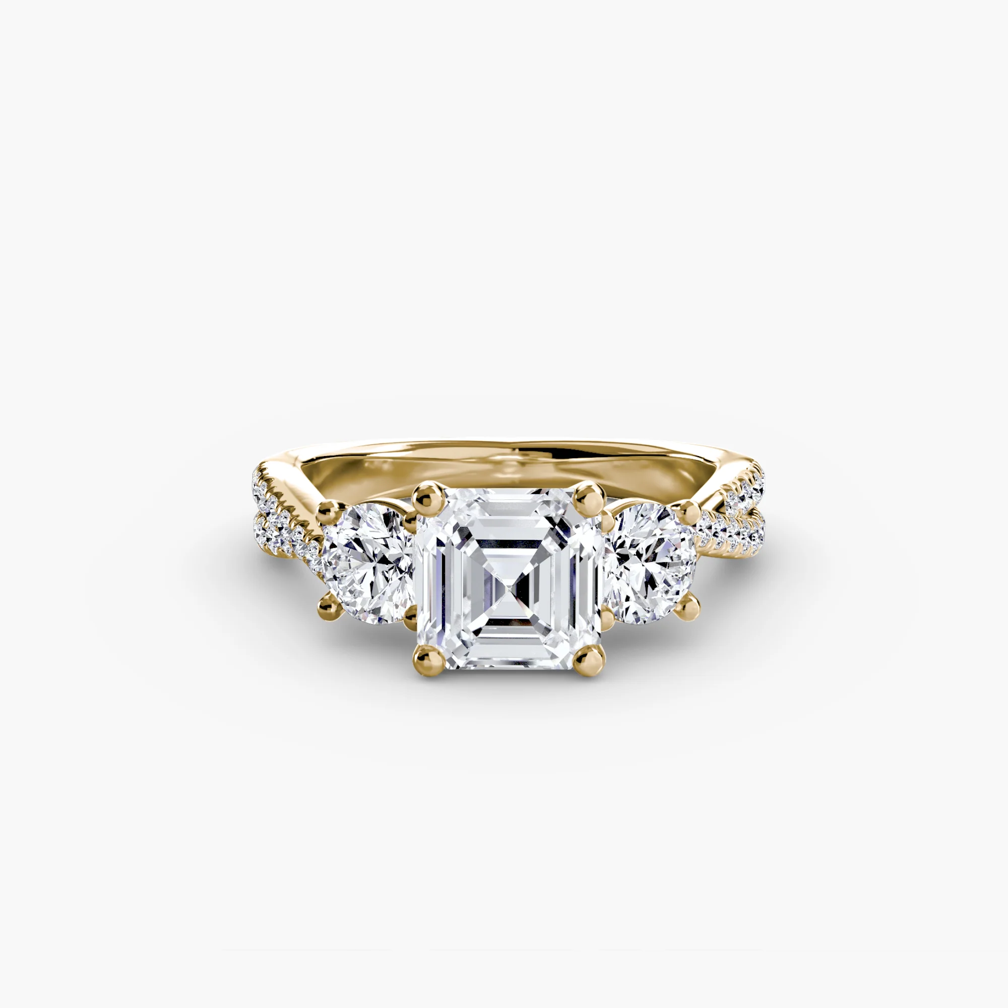 Three-Stone with Pavé Band 2 - Image 19
