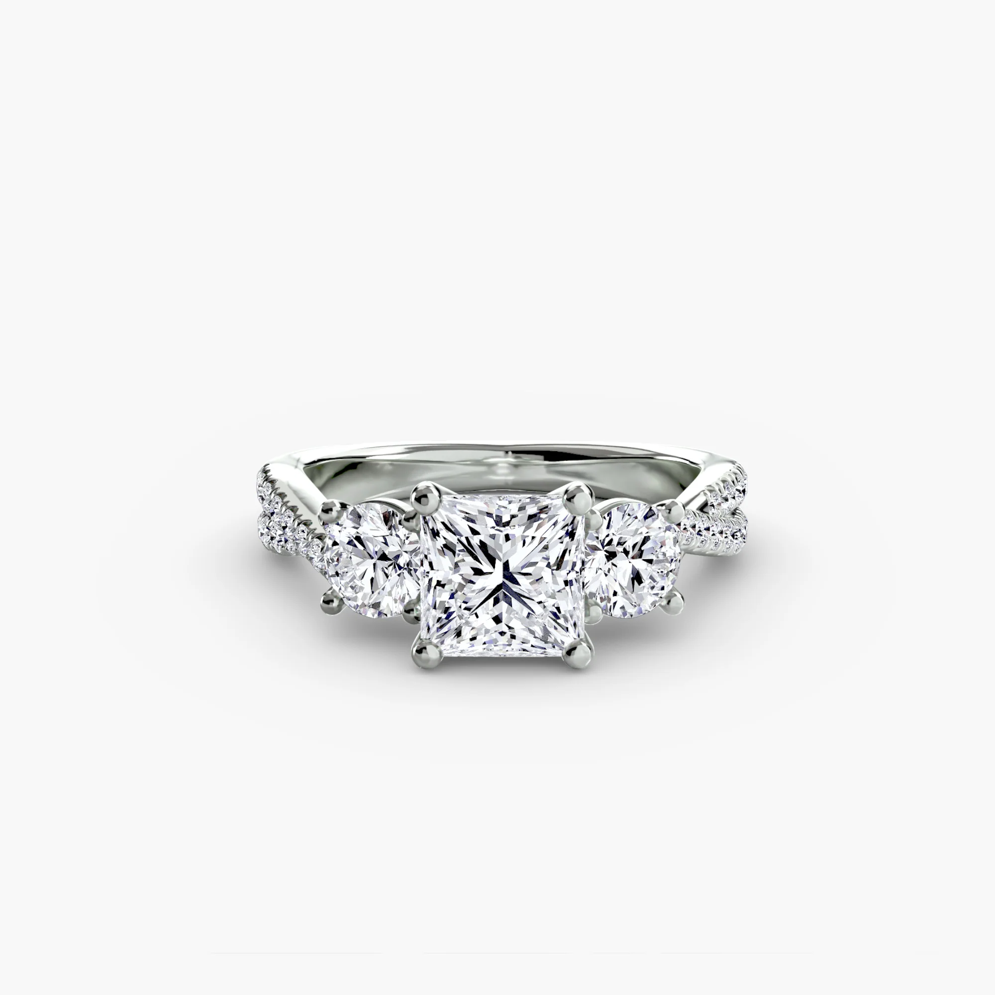 Three-Stone with Pavé Band 2 - Image 31