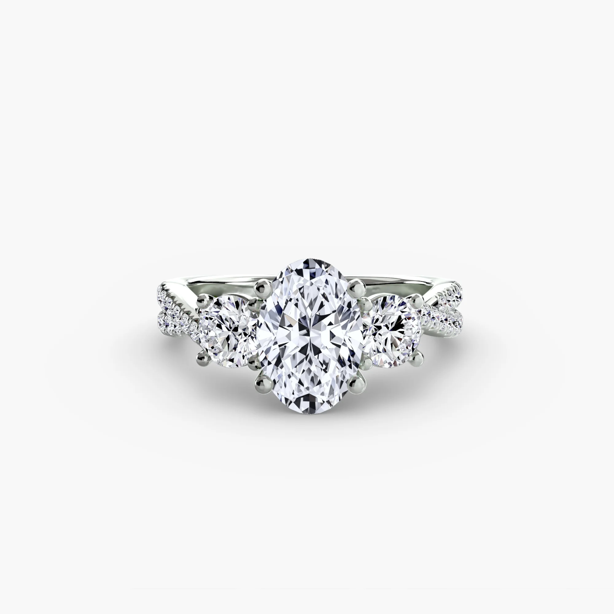 Three-Stone with Pavé Band 2 - Image 33