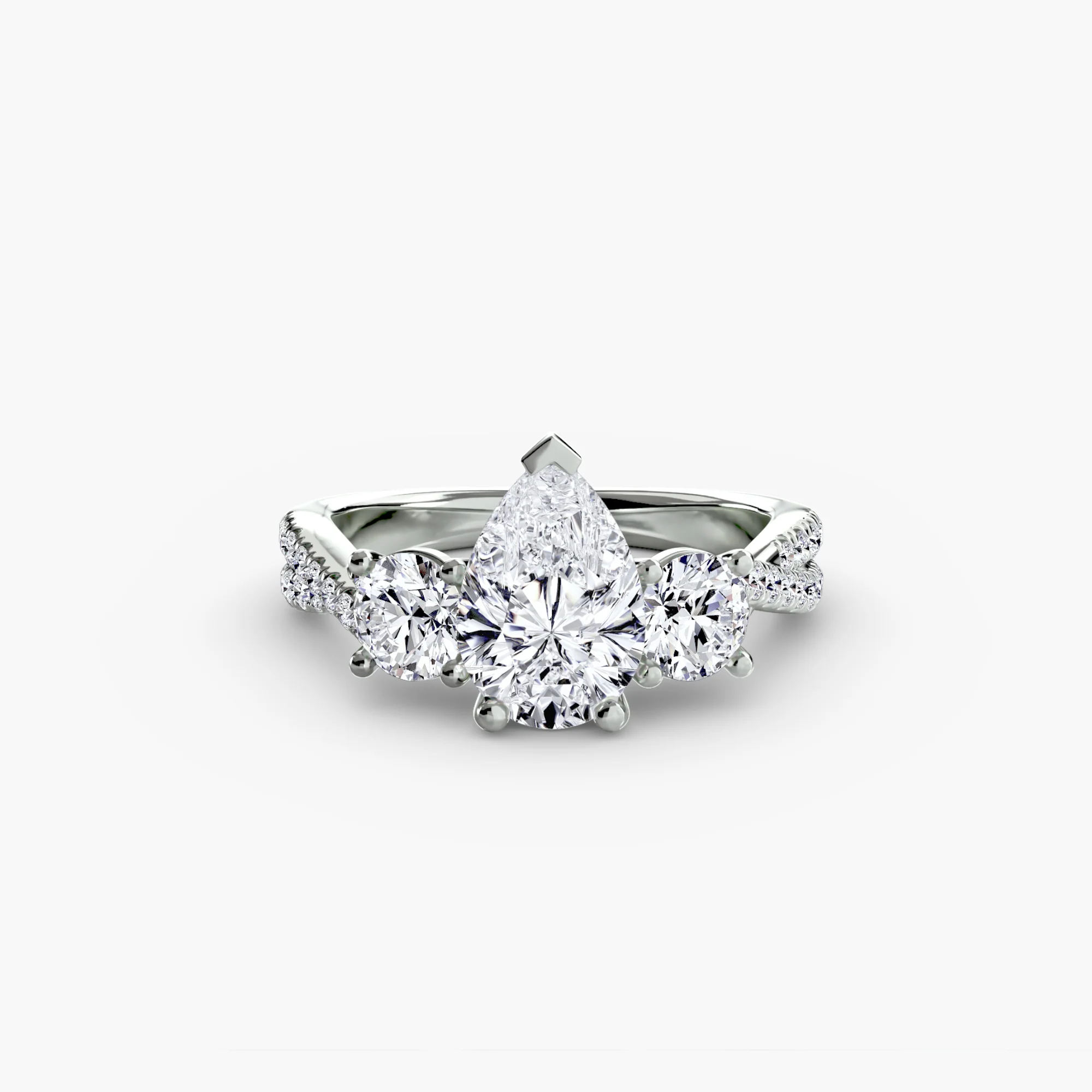 Three-Stone with Pavé Band 2 - Image 34