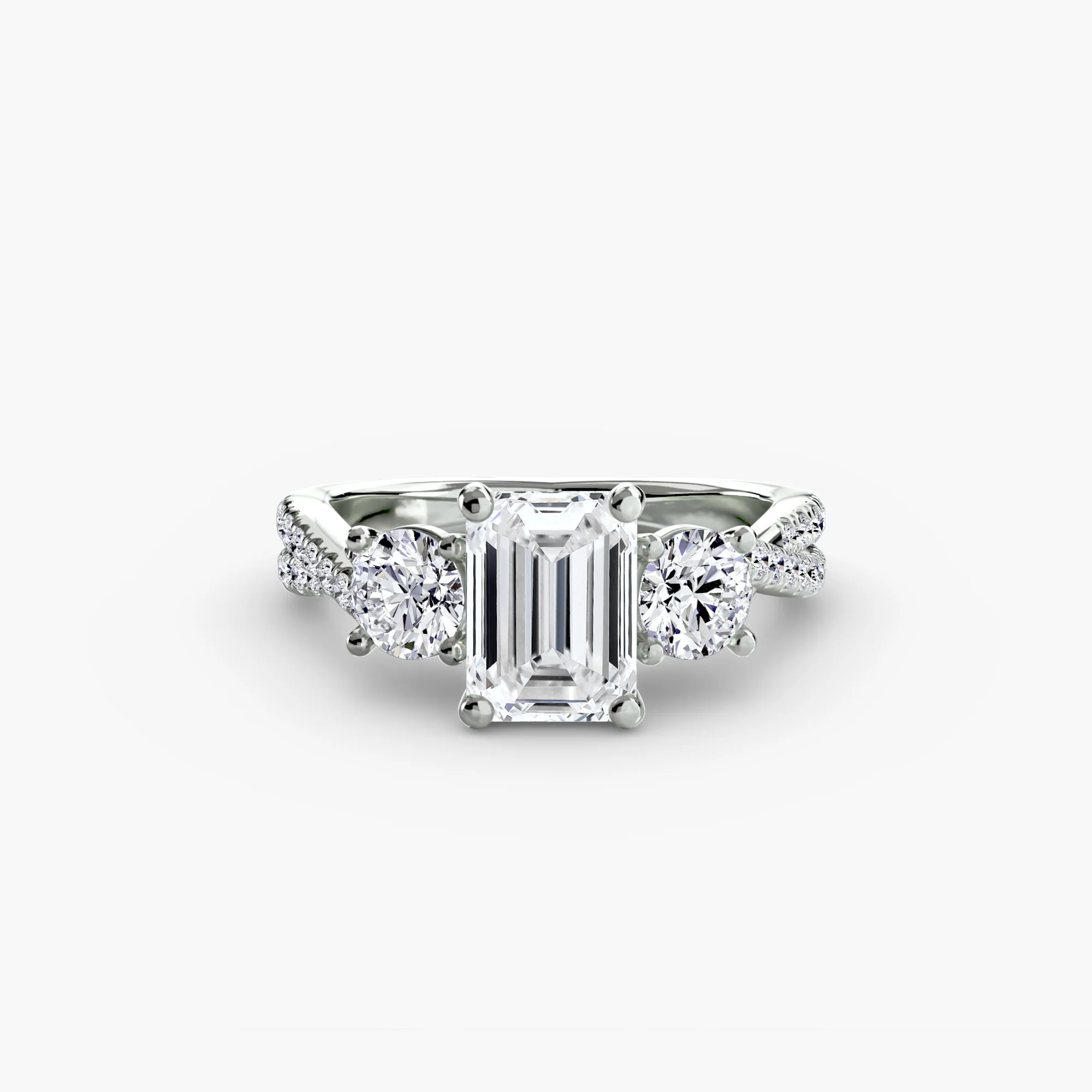 Three-Stone with Pavé Band 2 - Image 35