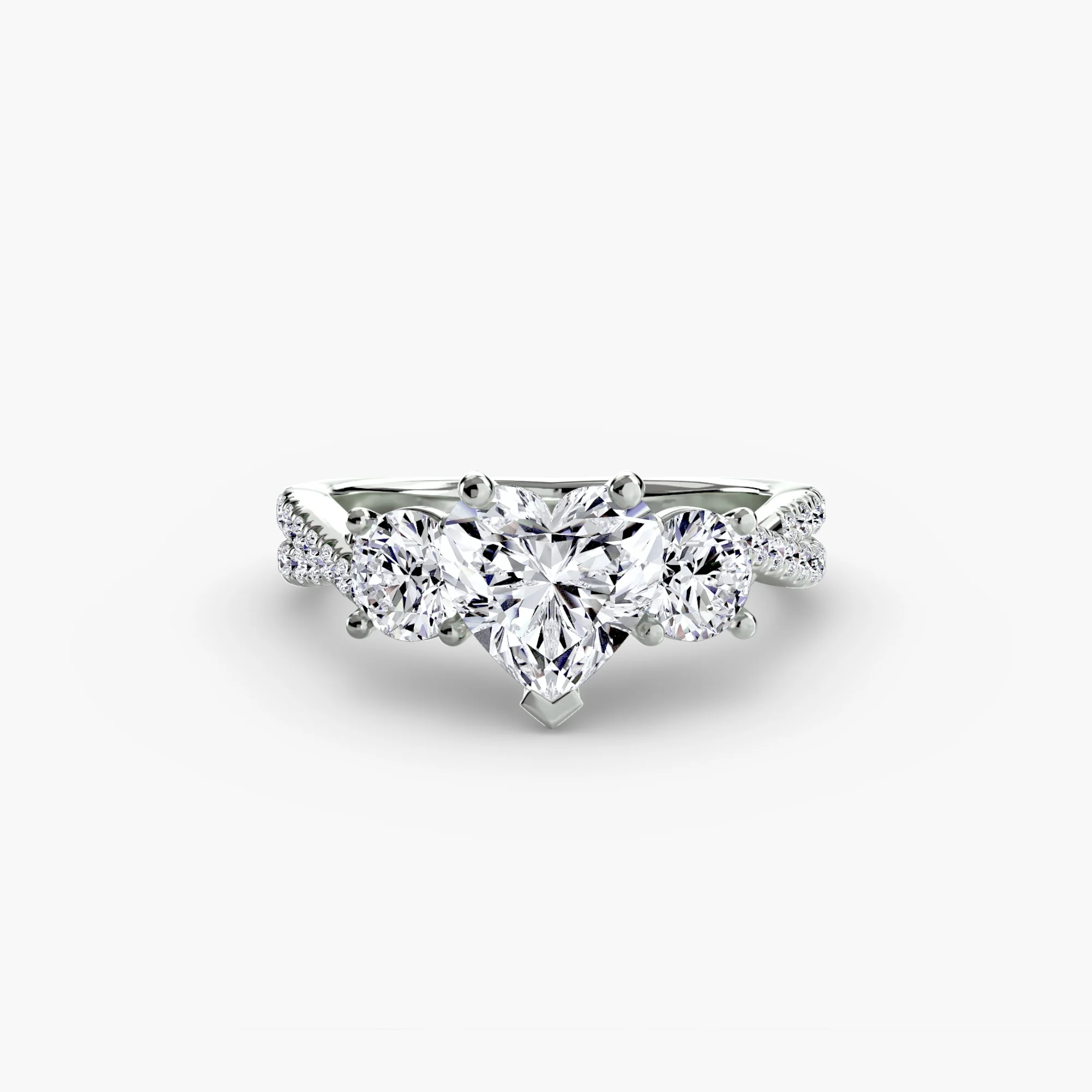 Three-Stone with Pavé Band 2 - Image 7