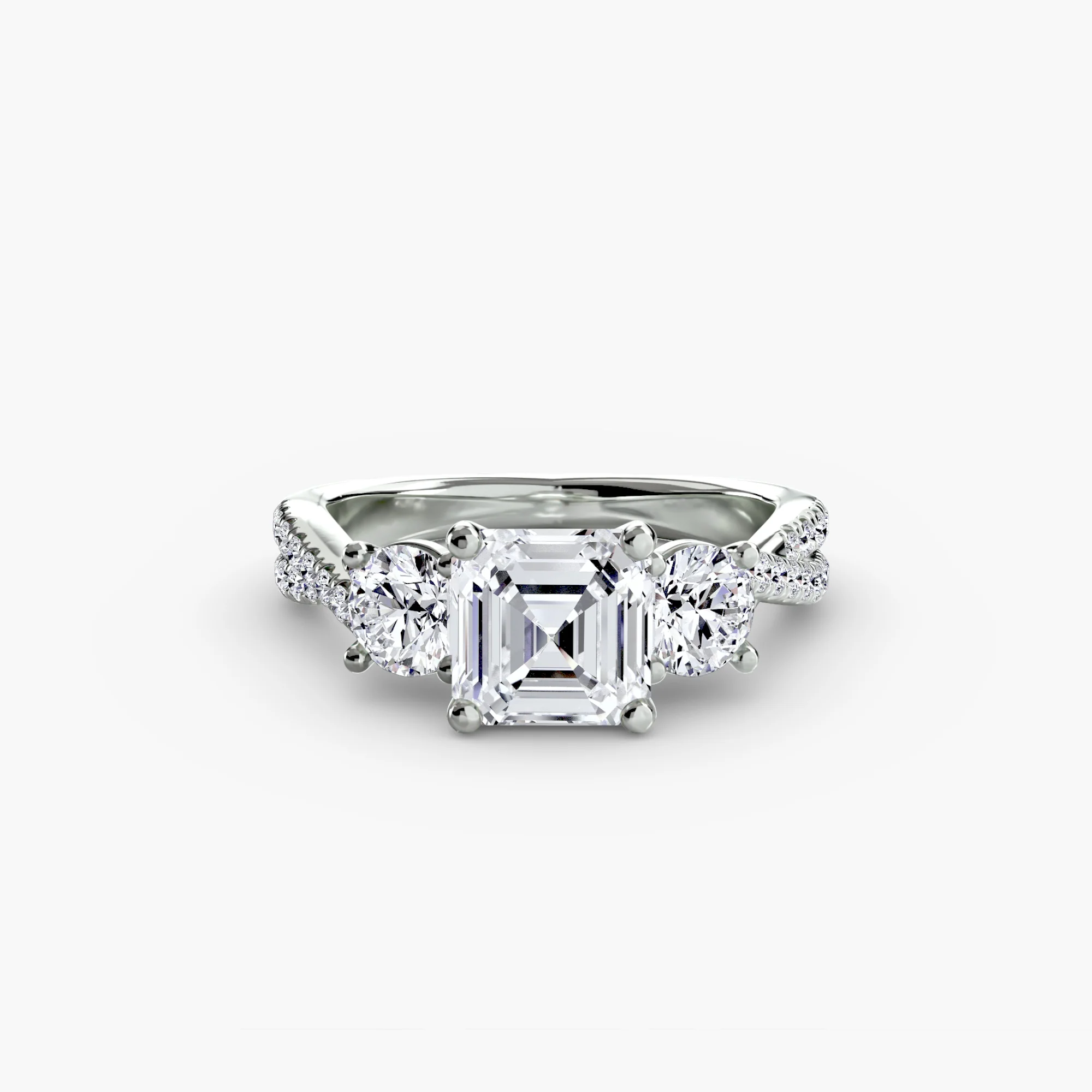 Three-Stone with Pavé Band 2 - Image 9