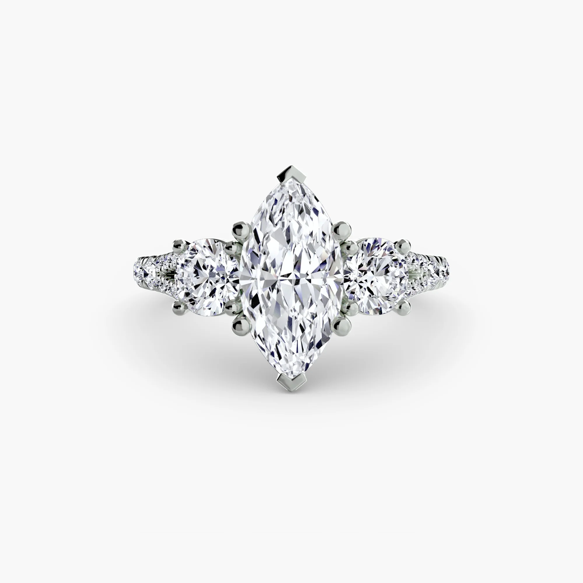 Three-Stone with Pavé Band 3 - Image 11
