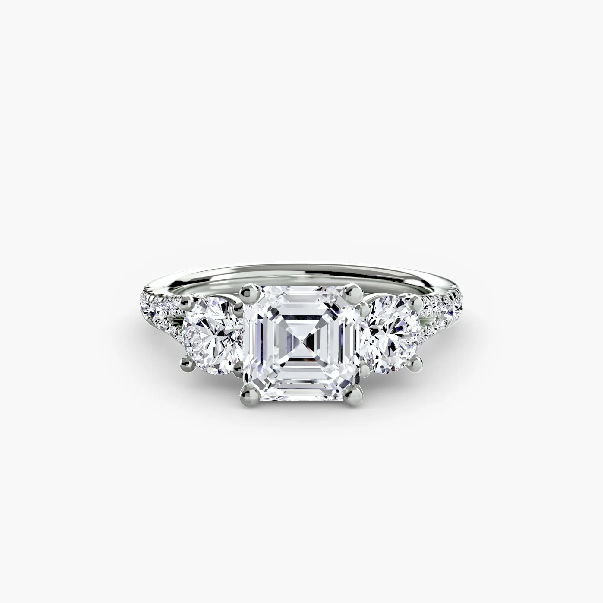 Three-Stone with Pavé Band 3 - Image 40