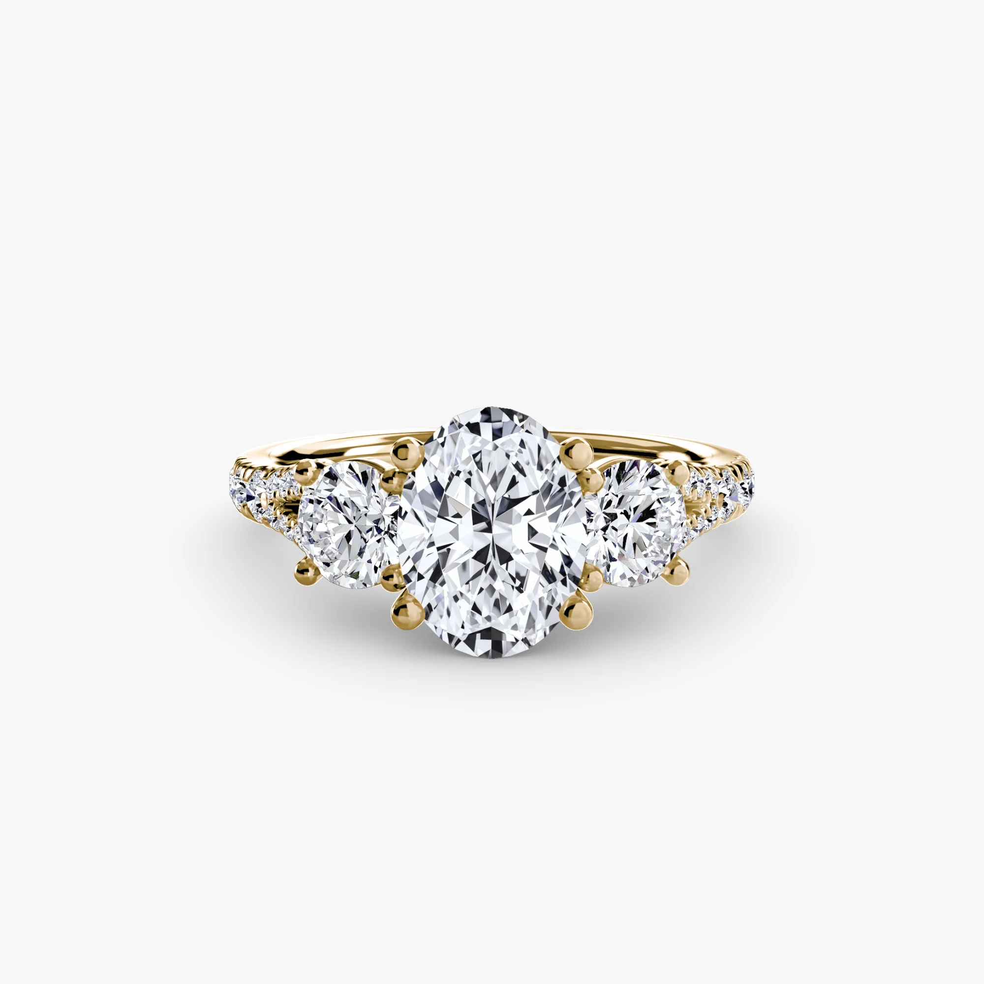 Three-Stone with Pavé Band 3 - Image 45