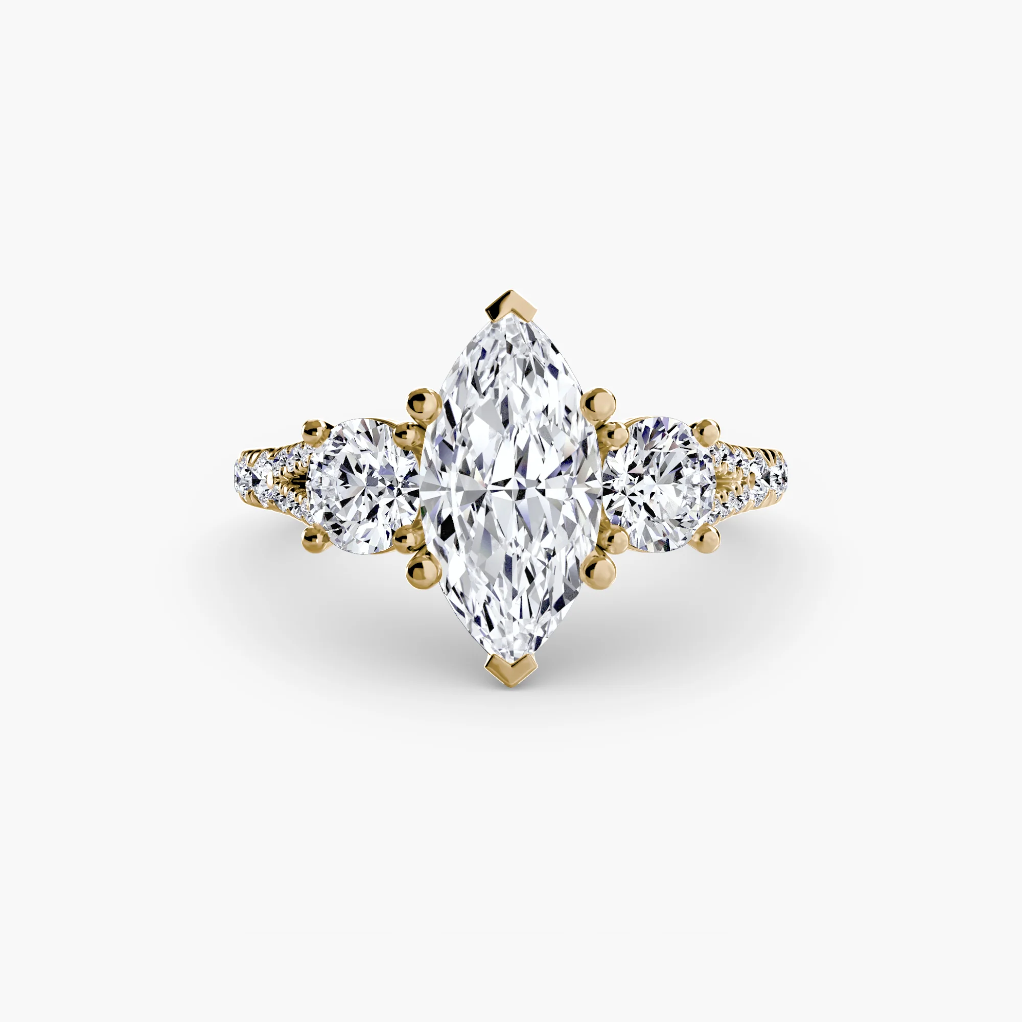 Three-Stone with Pavé Band 3 - Image 51