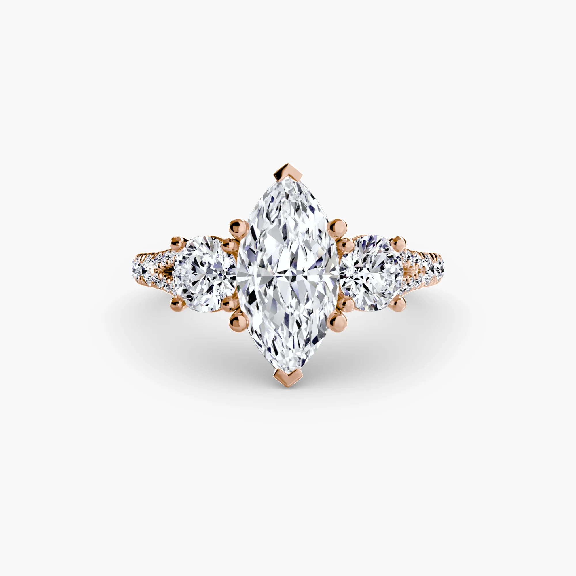 Three-Stone with Pavé Band 3 - Image 61