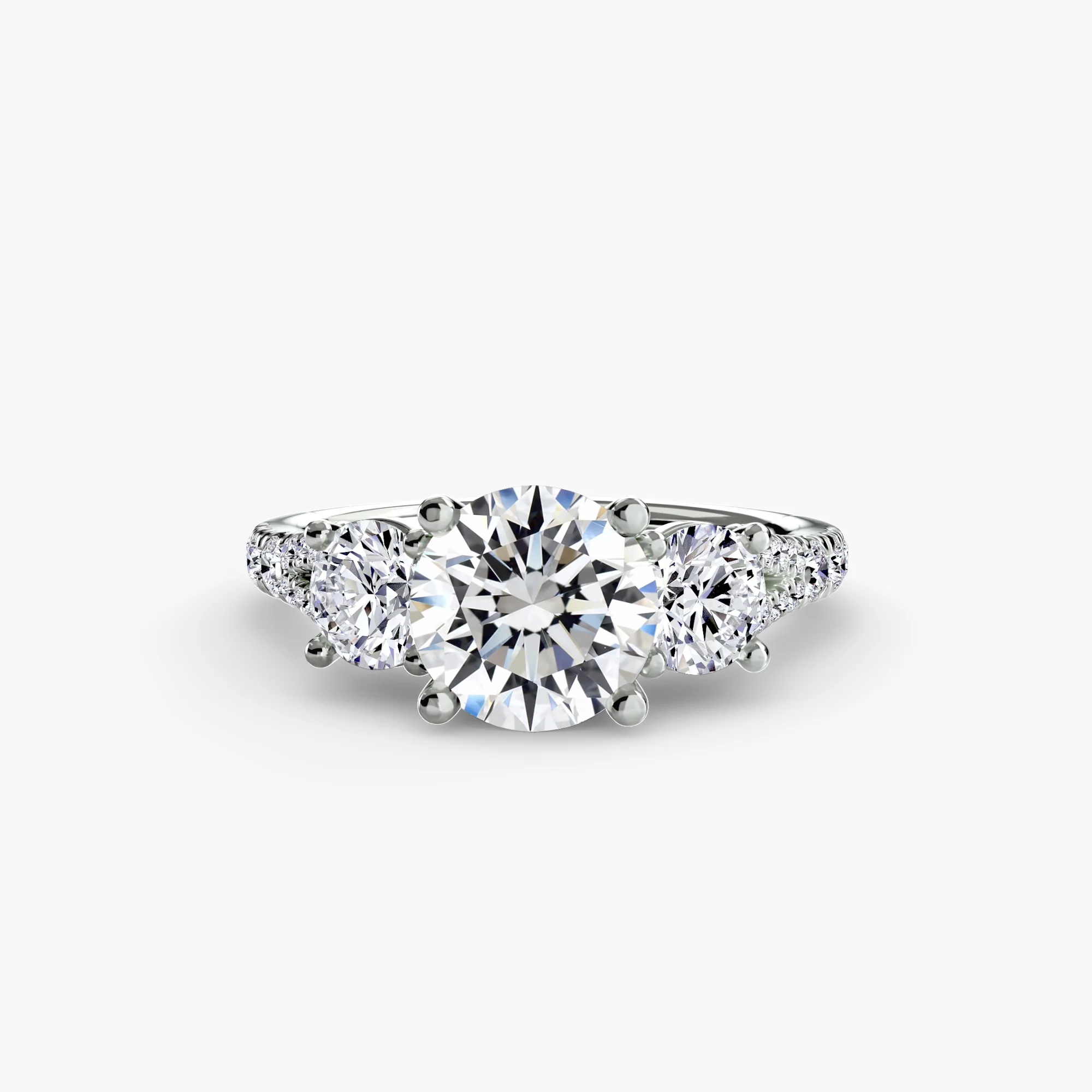 Three-Stone with Pavé Band 3 - Image 62