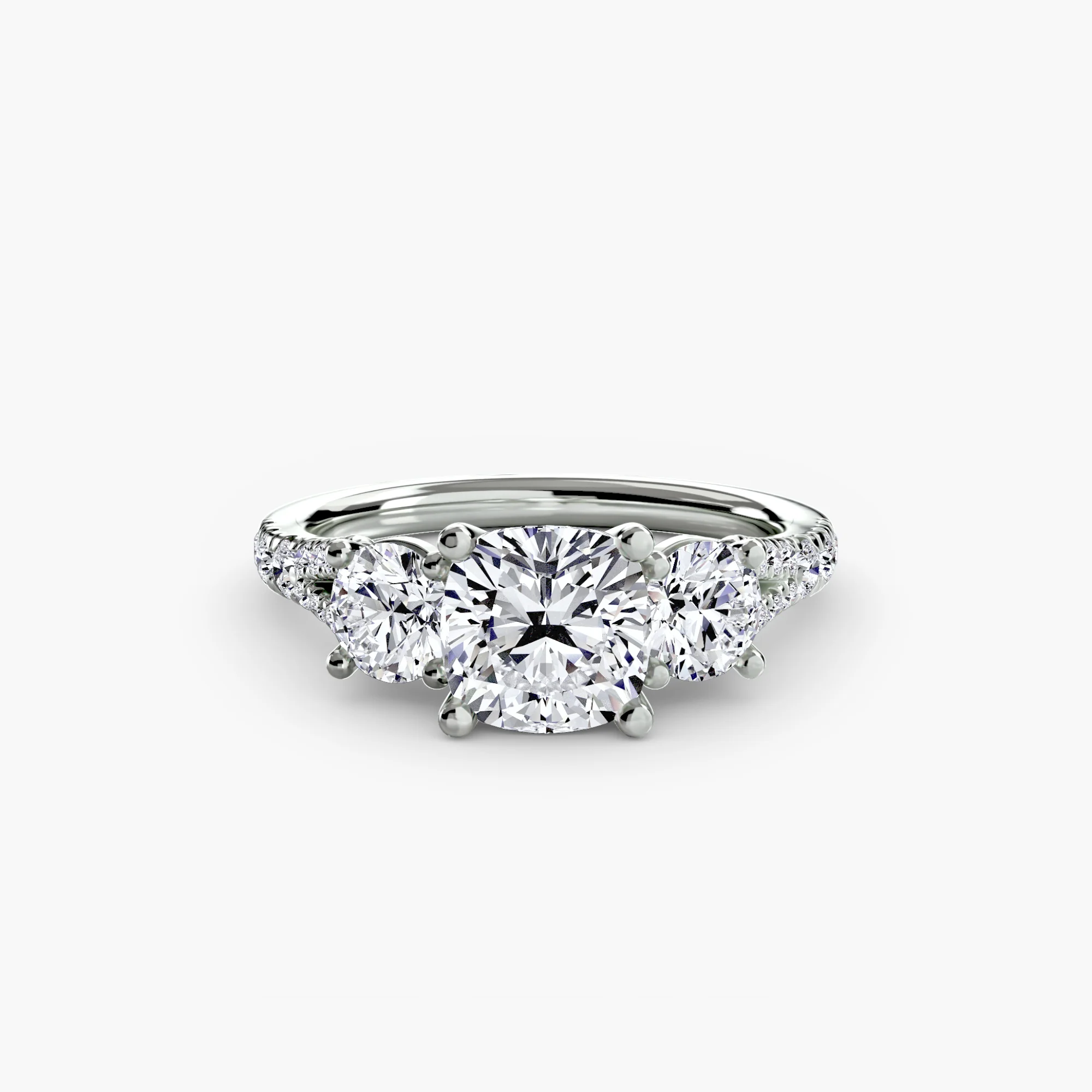 Three-Stone with Pavé Band 3 - Image 64