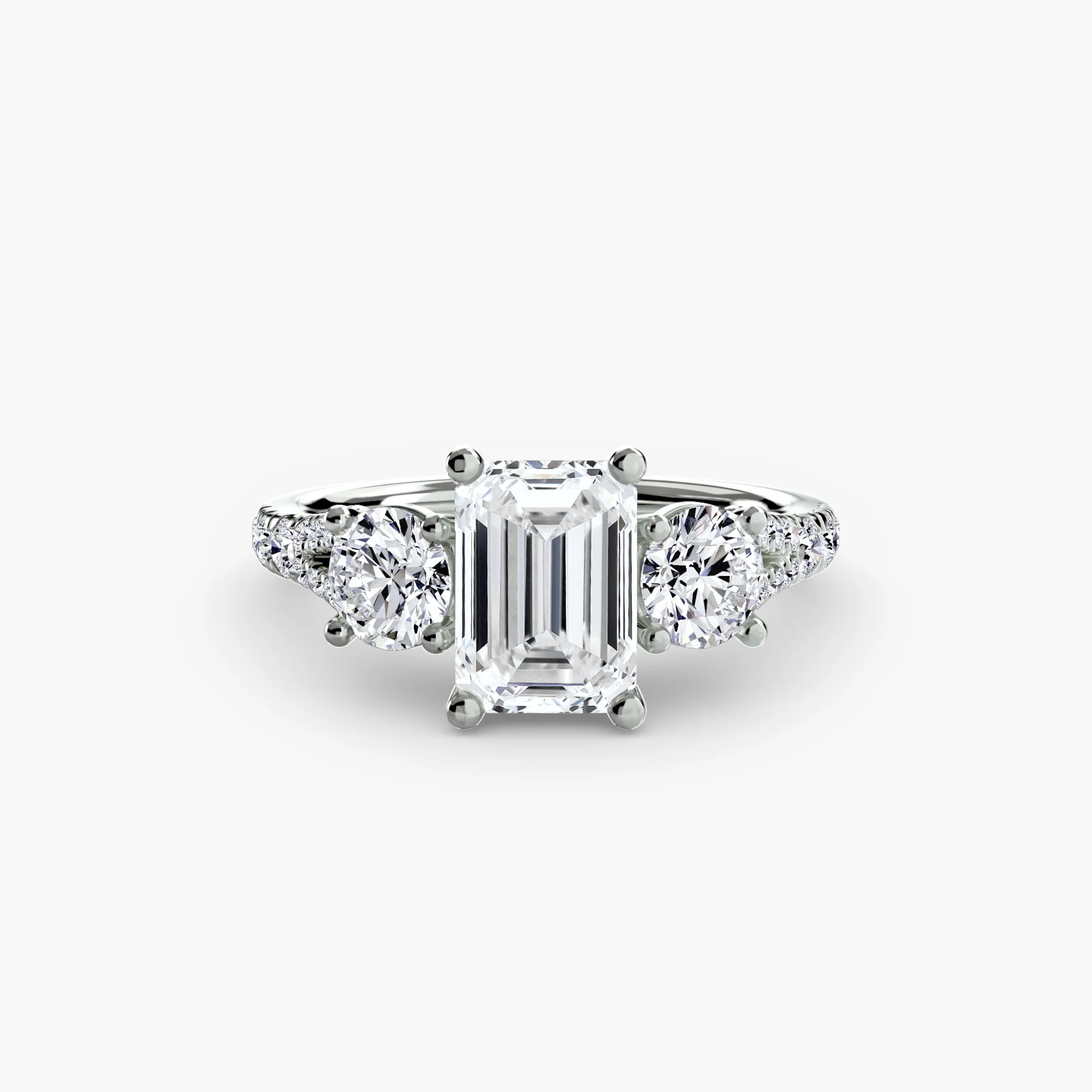 Three-Stone with Pavé Band 3 - Image 7
