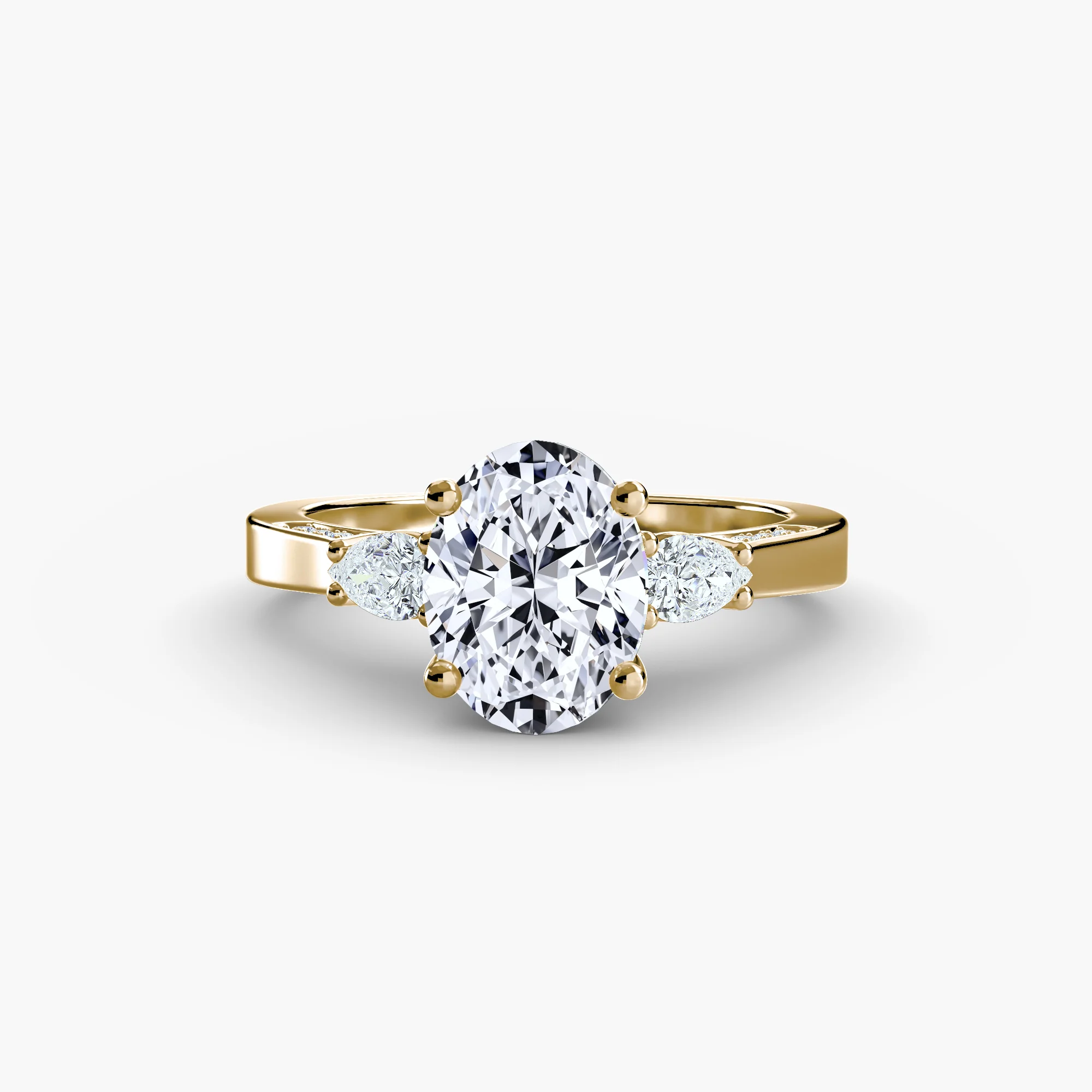 Three Stone with Pavé Shoulders - Image 3