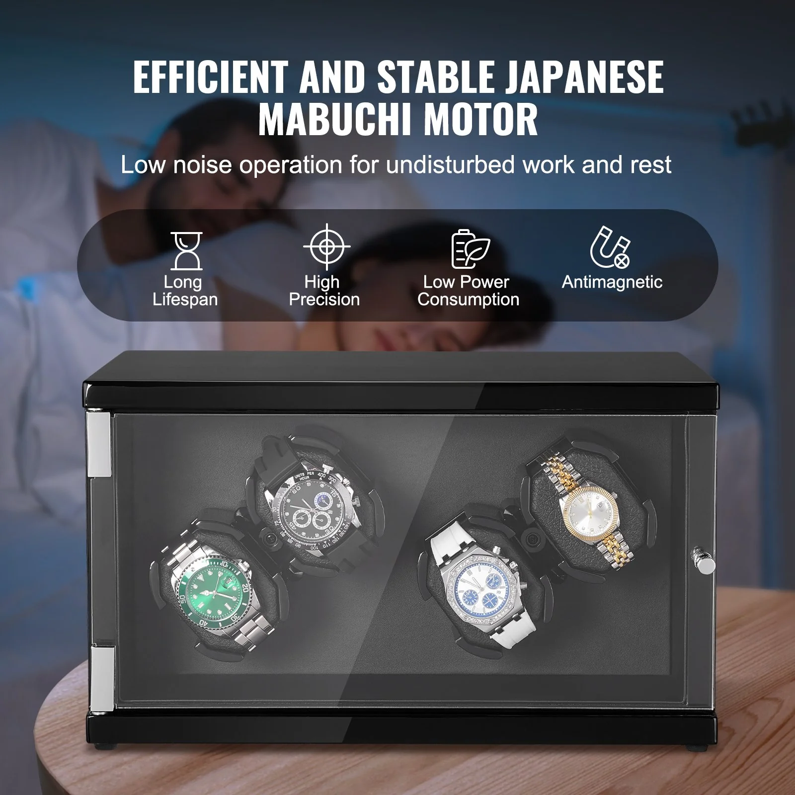Watchfinder Quad 4-Watch Winder — Japanese Mabuchi Motors - Image 4