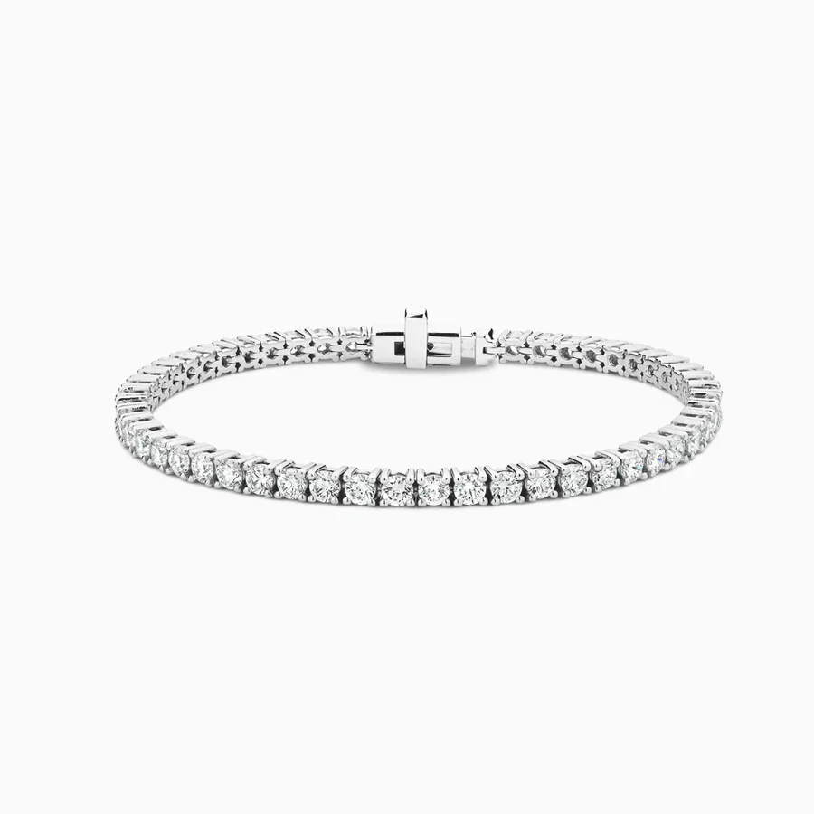 WF 14K WHITE GOLD DIAMOND TENNIS BRACELET 8 PT