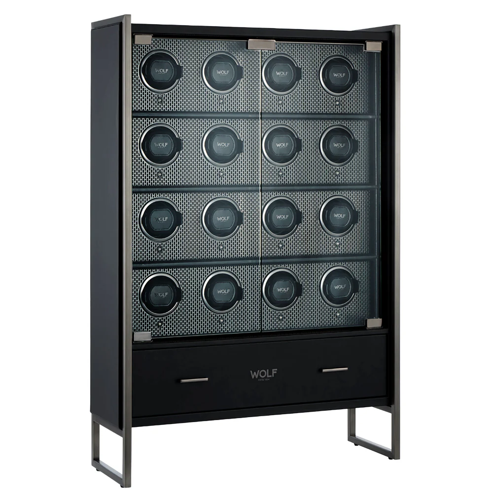 WOLF Axis 16 Piece Watch Winder Cabinet | Powder Coat - Image 2