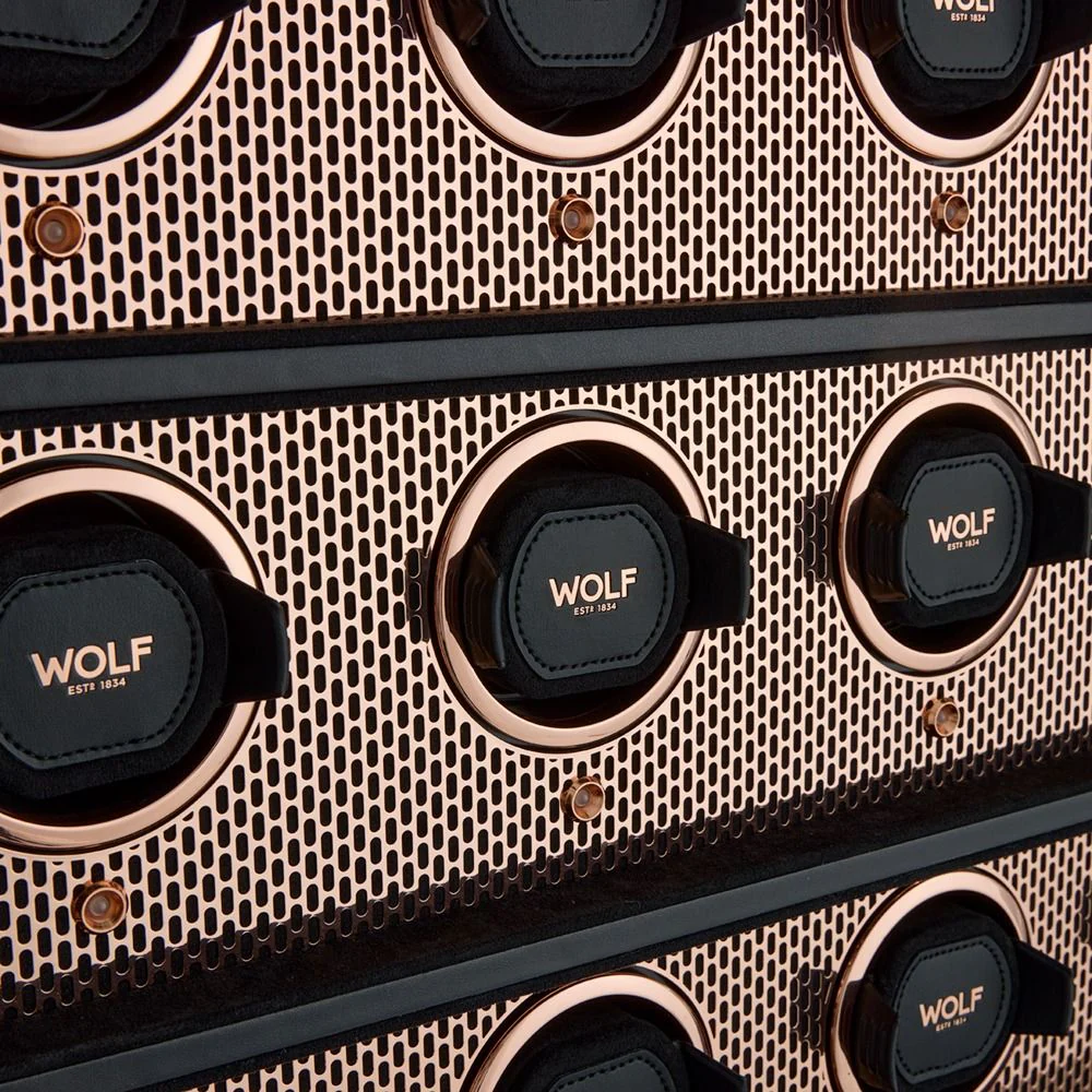 WOLF Powder Coat 12 Piece Watch Winder Cabinet | Copper - Image 4