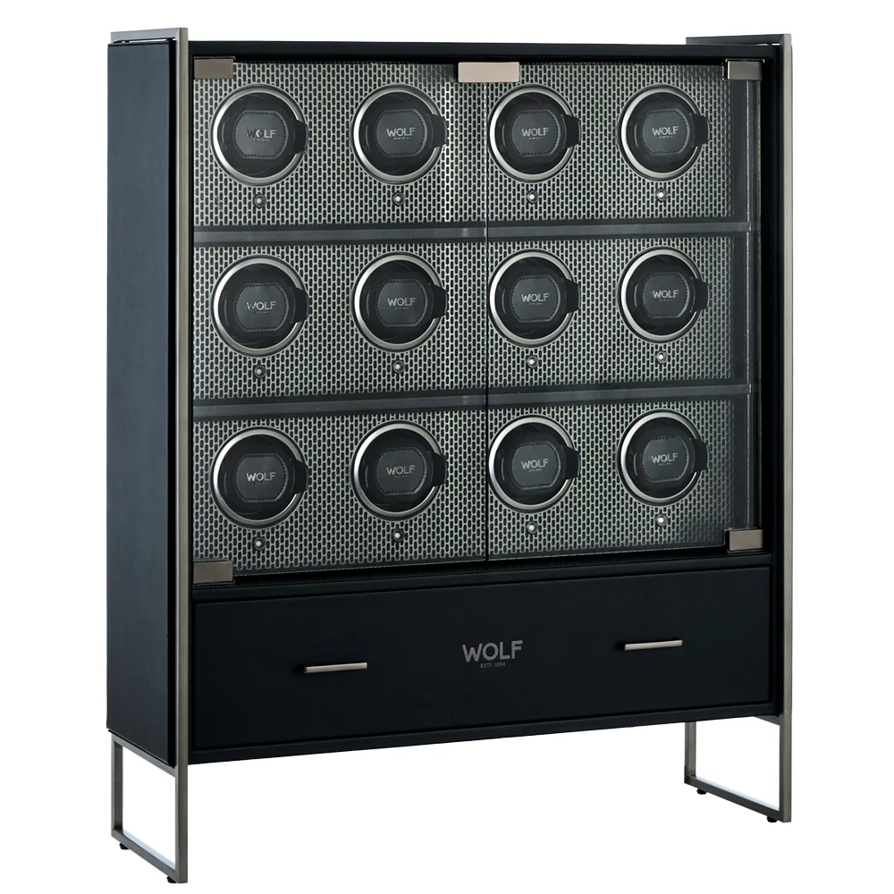 WOLF Powder Coat 12 Piece Watch Winder Cabinet | Powder Coat - Image 2