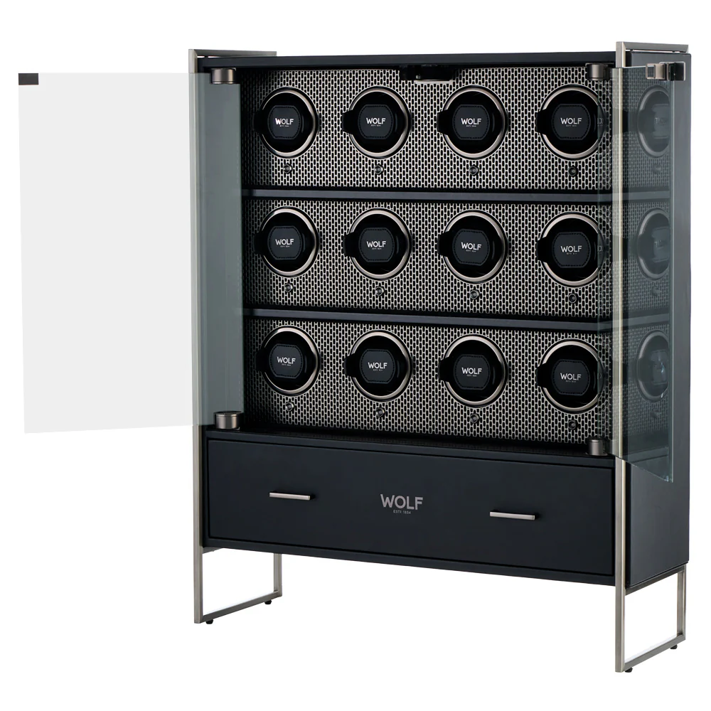 WOLF Powder Coat 12 Piece Watch Winder Cabinet | Powder Coat - Image 3